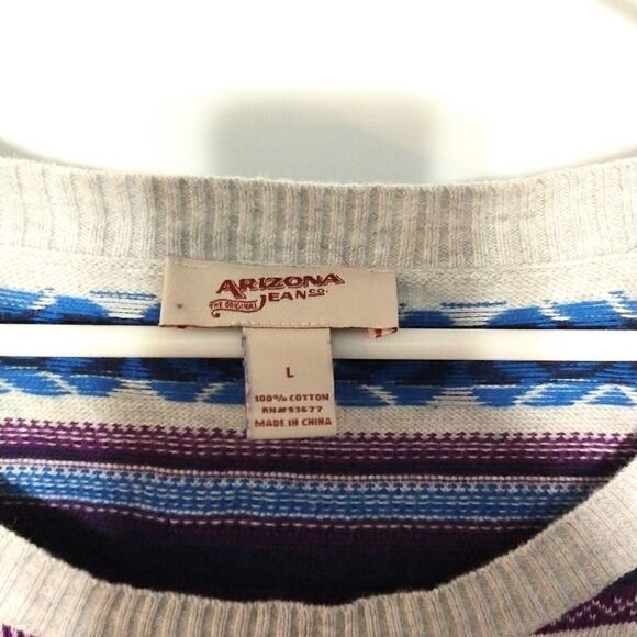 Arizona jeans Striped high low purple blue large - Picture 3 of 5